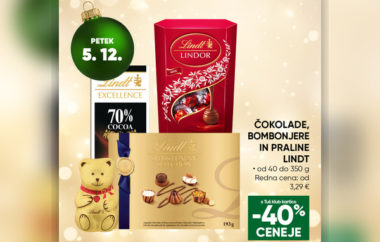 Adventni koledar: -40 % za LINDT
