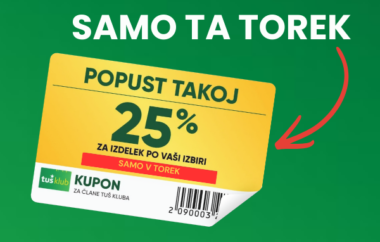 Samo ta torek: Kupon za izdelek po izbiri