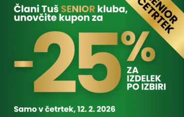Senior četrtek: -25 % za izdelek po izbiri