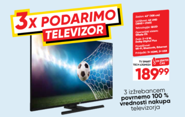 3 x podarimo televizor