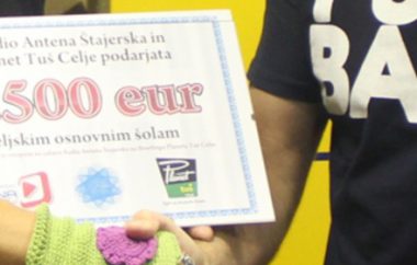 Planet Tuš in Radio Antena Štajerska celjskim osnovnim šolam donirala 4500 evrov