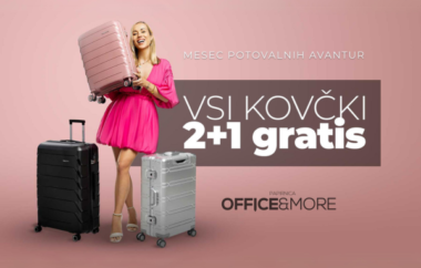 Mesec potovalnih avantur v Office&More: KOVČKI 2+1 GRATIS